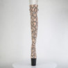 Pleaser FLAMINGO-3008SP-BT Tan Brown Snake Print Black