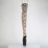 Pleaser FLAMINGO-3008SP-BT Tan Brown Snake Print Black
