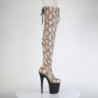 Pleaser FLAMINGO-3008SP-BT Tan Brown Snake Print Black