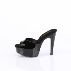 Fabulicious MARTINI-501 Black Patent High Heeled Mules
