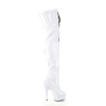 Pleaser DELIGHT-3027 White Black Patent Sale Women