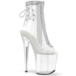 Pleaser FLAMINGO-1018C-2RS Transparent Strass Sale Women