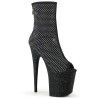 Pleaser FLAMINGO-1031GM Black Fabric Strass Mesh Sale