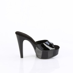 Fabulicious MARTINI-501 Black Patent High Heeled Mules