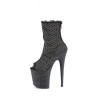 Pleaser FLAMINGO-1031GM Black Fabric Strass Mesh Sale