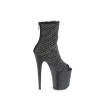Pleaser FLAMINGO-1031GM Black Fabric Strass Mesh Sale