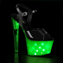 Pleaser ILLUMINATOR-709 Black Patent White Sale Women