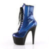 Pleaser ADORE-1020SHG Blue VeganrpBlack Ankle Boots