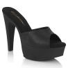 Fabulicious MARTINI-501 Black Vegan High Heeled Mules