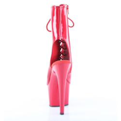 Pleaser ADORE-1016 Red Patent High Heeled Ankle Boots