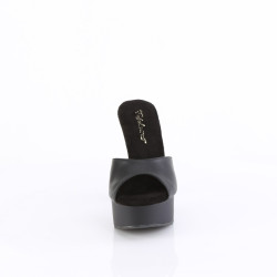 Fabulicious MARTINI-501 Black Vegan High Heeled Mules
