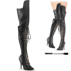 Pleaser SEDUCE-3082 Black Vegan Leather Sale Women