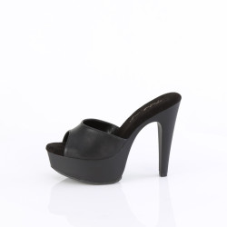 Fabulicious MARTINI-501 Black Vegan High Heeled Mules