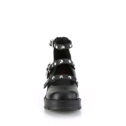 Demonia BRATTY-30 Black Women Chunky Platform Shoes
