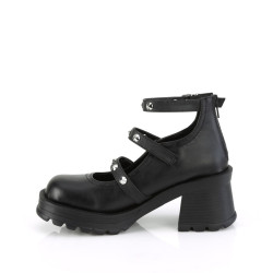Demonia BRATTY-30 Black Women Chunky Platform Shoes