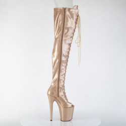 Pleaser FLAMINGO-3021GP Gold Glitter Patent Sale Women