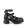 Demonia BRATTY-30 Black Women Chunky Platform Shoes