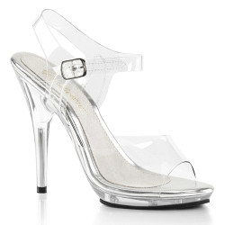 Fabulicious POISE-508 Clear High Heeled Sandals Women