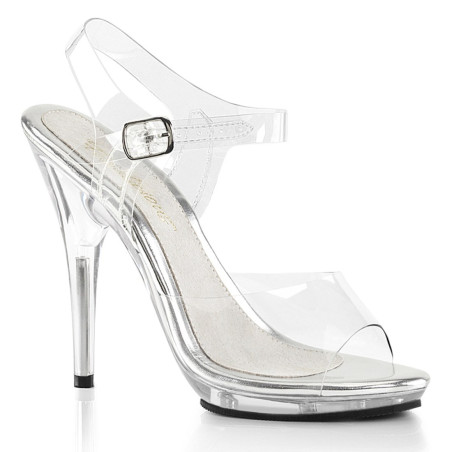 Fabulicious POISE-508 Clear High Heeled Sandals Women
