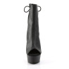 Pleaser DELIGHT-1018 Black Vegan Leather Ankle Boots
