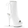 Pleaser DELIGHT-1018 White Vegan Leather Ankle Boots