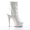Pleaser DELIGHT-1018 White Vegan Leather Ankle Boots