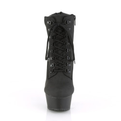 Pleaser DELIGHT-600TL-02 Black Vegan Leather Sale Women