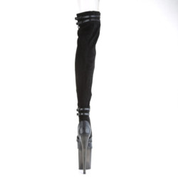Pleaser FLAMINGO-3027 Black Vegan Suede Leather Sale