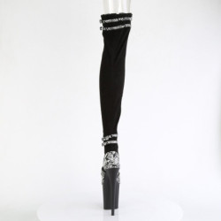 Pleaser FLAMINGO-3027SP Black Vegan Suede Snake Print