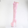 Pleaser FLAMINGO-3028 Rose Buckle Thigh High Boots