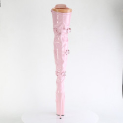 Pleaser FLAMINGO-3028 Rose Buckle Thigh High Boots