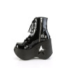 Demonia DYNAMITE-106 Black Patent Platform Wedge Boots
