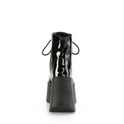 Demonia DYNAMITE-106 Black Patent Platform Wedge Boots