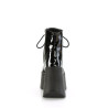 Demonia DYNAMITE-106 Black Patent Platform Wedge Boots