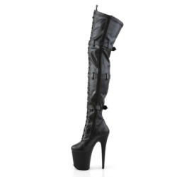 Pleaser FLAMINGO-3028 Vegan Buckle Thigh High Boots